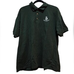 Harry Potter Green Polo Shirt Embroidered SLYTHERIN Logo Men's Size Large GUC